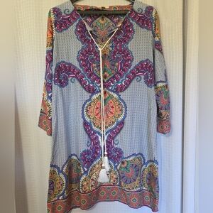 Entro Floral Dress Boho Size L